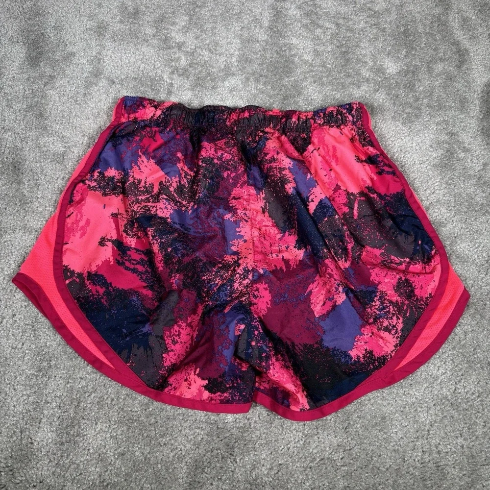Nike Shorts Womens S Pink Abstract‎ Print Dri Fit Lined Athletic Running Gym